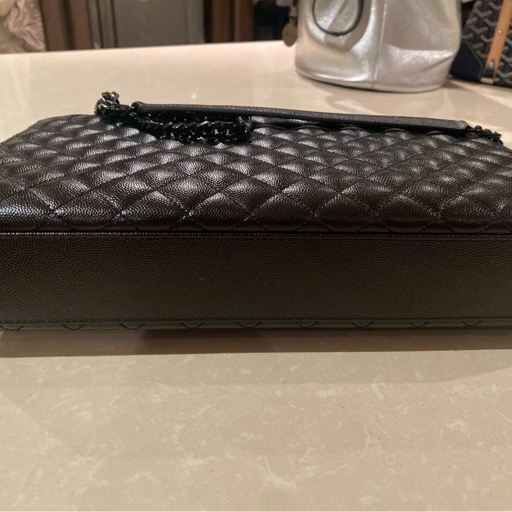 ENVELOPE LARGE BAG IN MIX MATELASSÉ GRAIN DE POUDRE EMBOSSED LEATHER